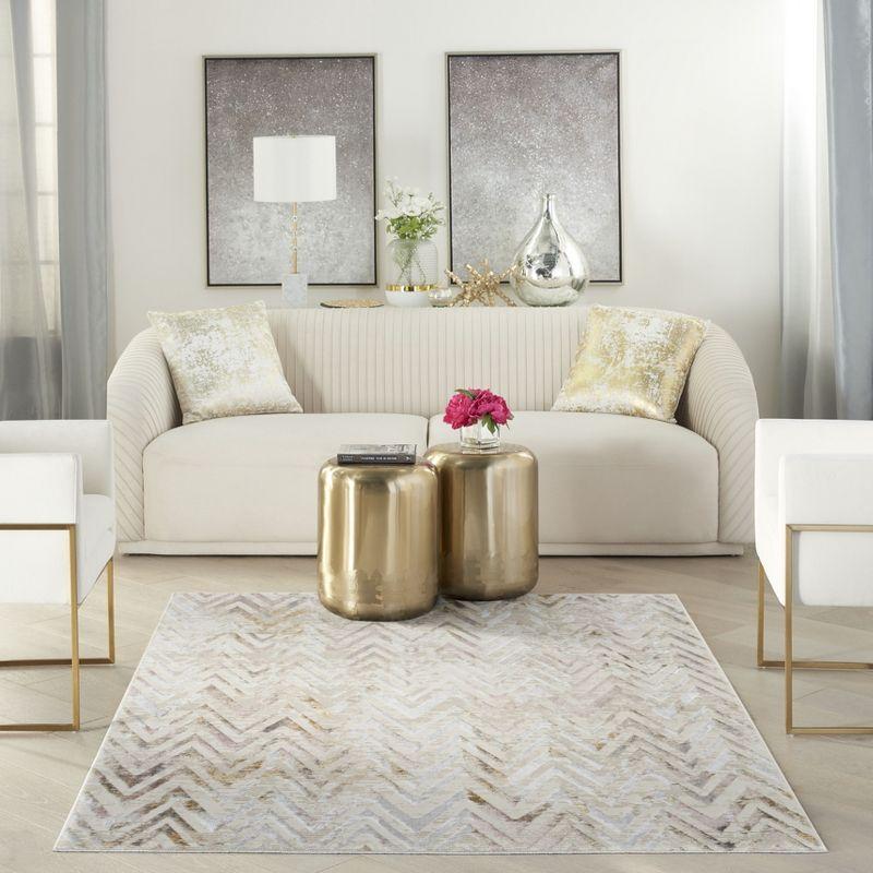 Nourison Glam Contemporary Chevron Indoor Rug