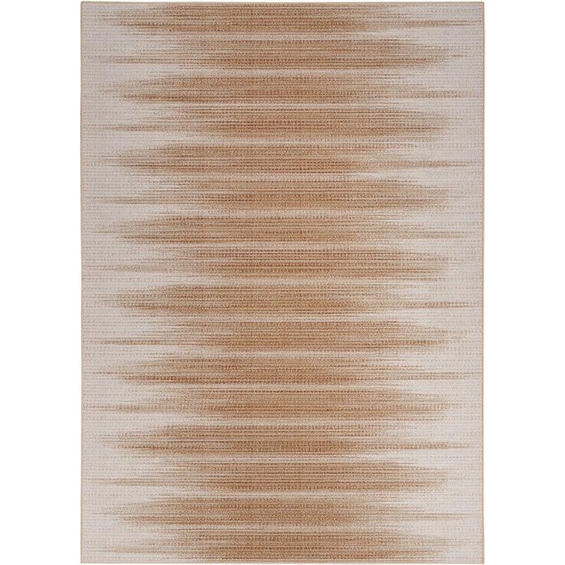 Brown and Beige Abstract Flatweave 5' x 7' Area Rug