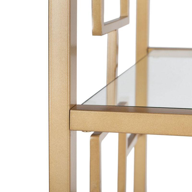 Brooklyn 7-Tier Etagere - Gold/Tempered Glass - Safavieh