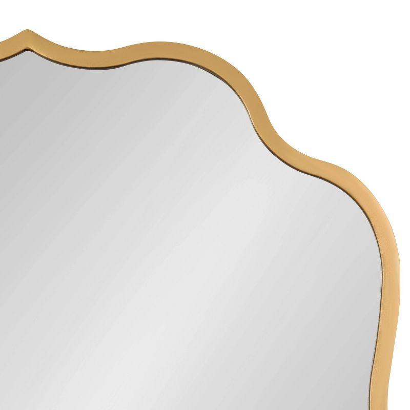 24" x 30" Higby Framed Wall Mirror Gold - Kate & Laurel All Things Decor: Scalloped, Decorative, Modern Style
