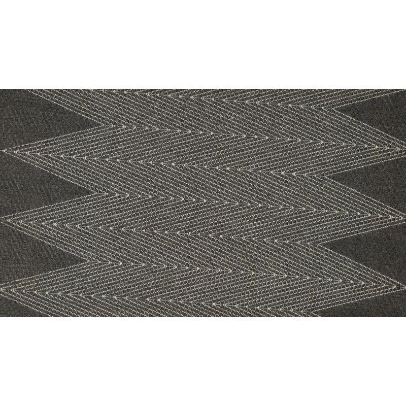 2'x3' Zig Zag Loomed Accent Rug Charcoal - Momeni: Contemporary Indoor/Outdoor Low Pile Area Rug, Machine Made