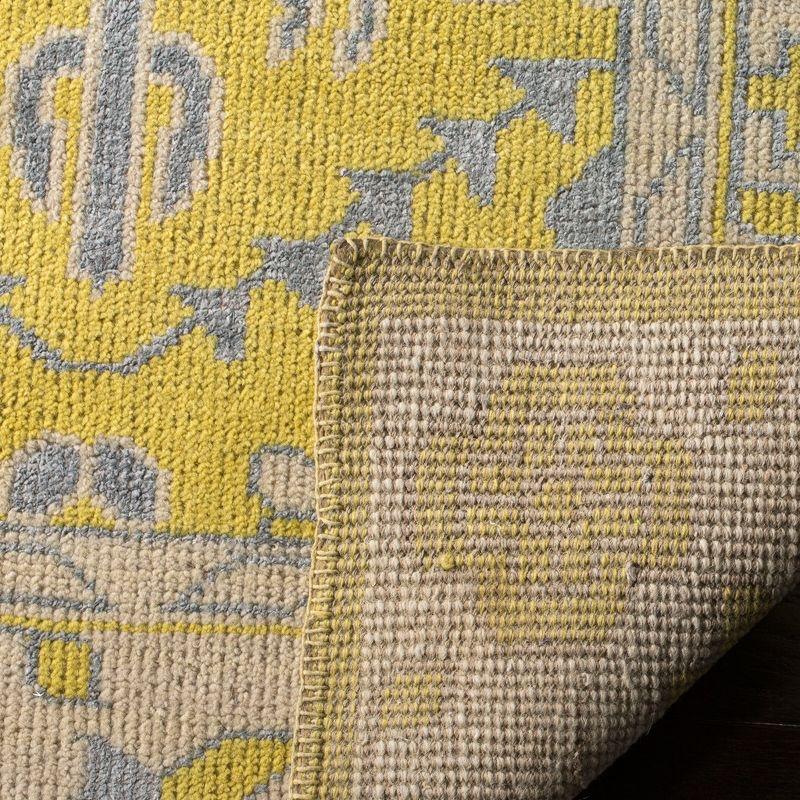 Stone Wash STW213 Hand Knotted Indoor Runner Rug - Yellow - 2'6"x8' - Safavieh.