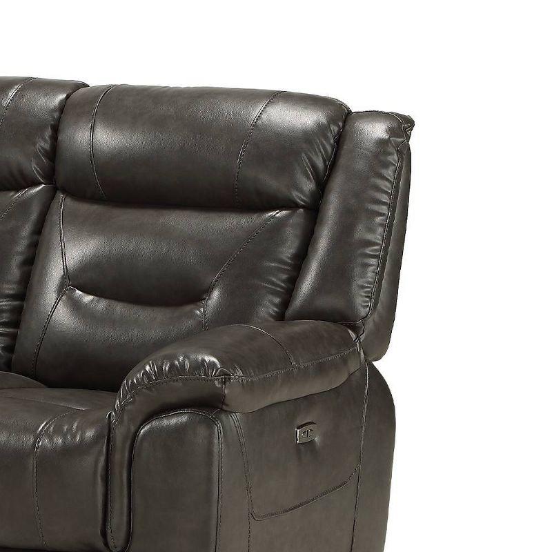 65" Imogen Active Sitting Chair Gray Leather-Aire - Acme Furniture