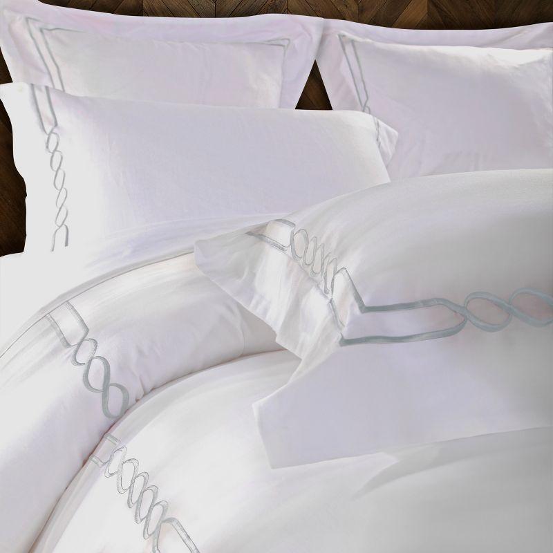 Modern & Contemporary Sateen Embroidered Duvet Cover Set