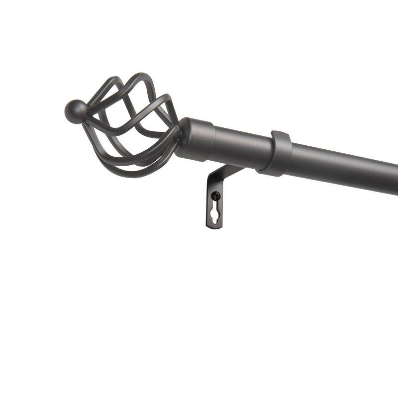 Exclusive Home Exclusive Home Torch Curtain Rod and Coordinating Finial Set, Adjustable