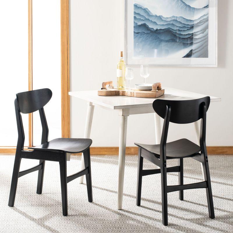 Lucca Retro Dining Chair (Set of 2) - DCH1001 - Black - Safavieh