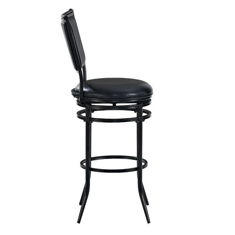 Rachel Swivel Barstool Black with Cushion - Crosley