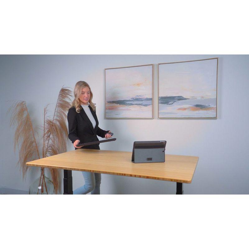 60"x30" Electric Standing Desk with Adjustability Bamboo Black - Uncaged Ergonomics