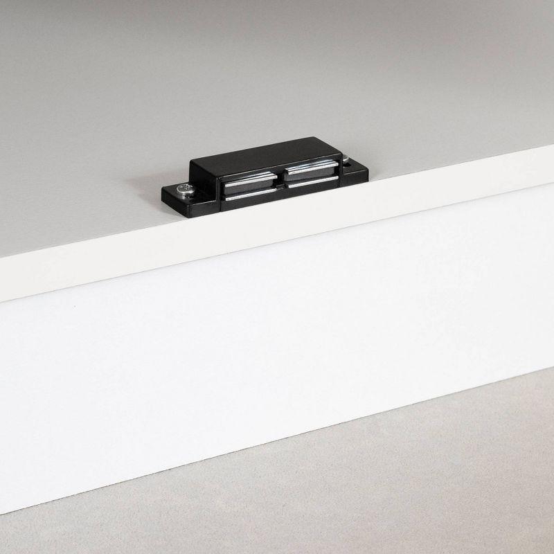 2 Door Morgan Storage Cabinet Pure White - South Shore: Adjustable Shelf, Laminated Particle Board