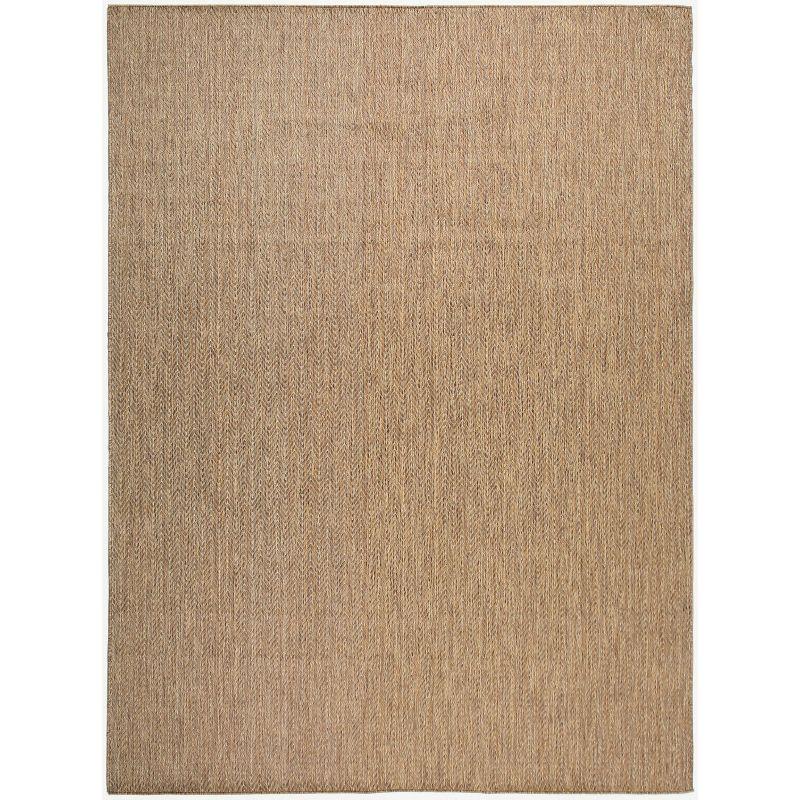 Nourison Horizon Indoor/Outdoor 8' x 10' Natural Modern Chevron Flatweave Rug