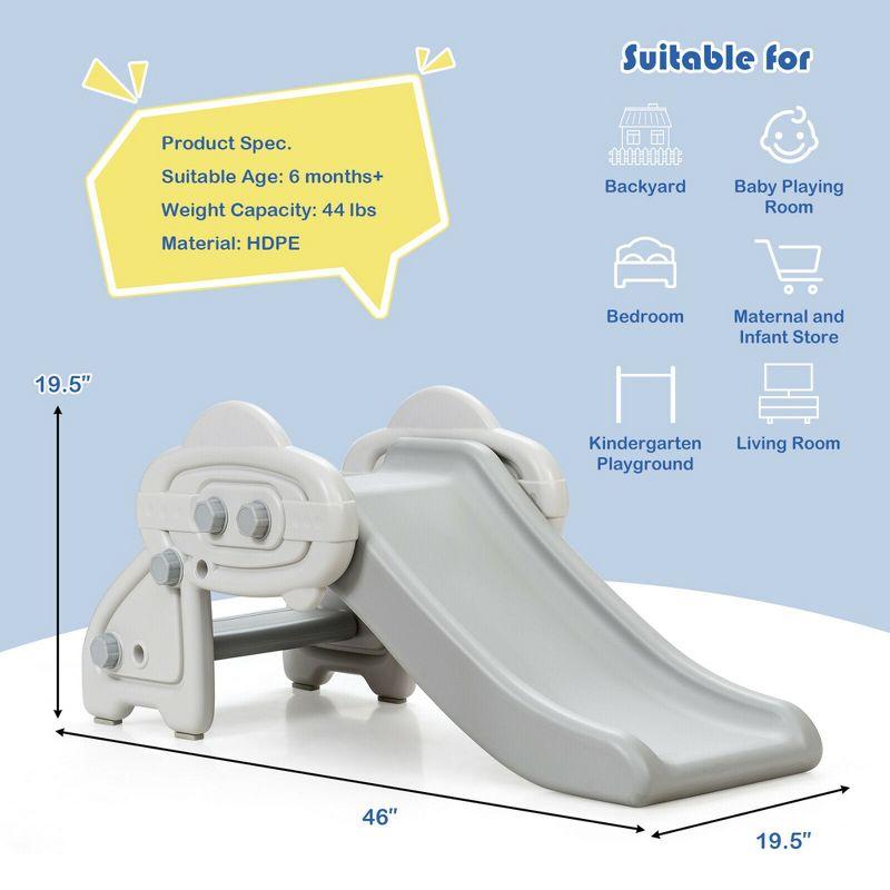 Costway Baby Slide Indoor First Play Climber Slide Set for Boys Girls Gray