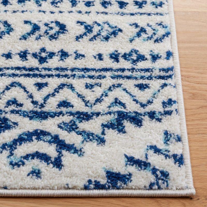 Tulum TUL272 Power Loomed Indoor Area Rug - Ivory/Navy - 5'3"x7'6" - Safavieh