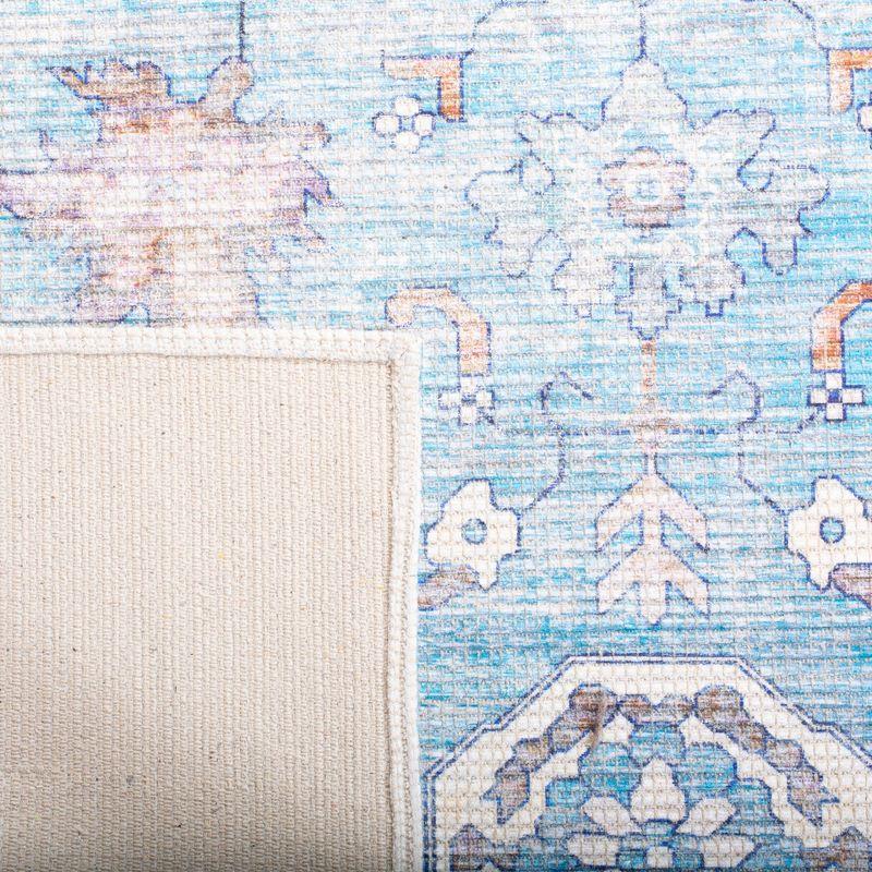 Saffron SFN201 Power Loomed Indoor Area Rug - Aqua/Navy - 5'x8' - Safavieh