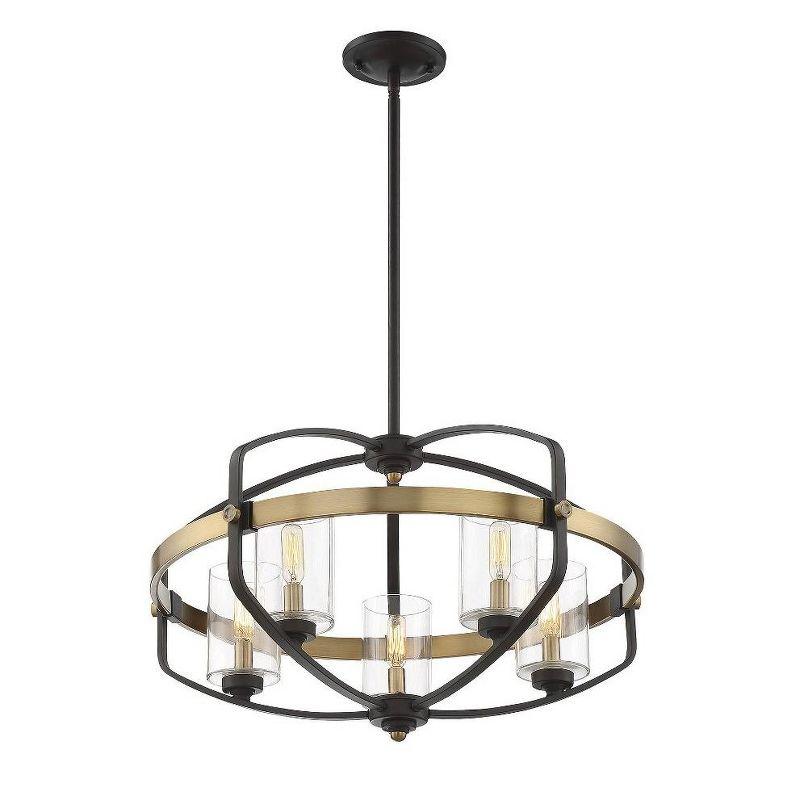 Savoy House Kirkland 5 - Light Pendant in  English Bronze/Warm Brass