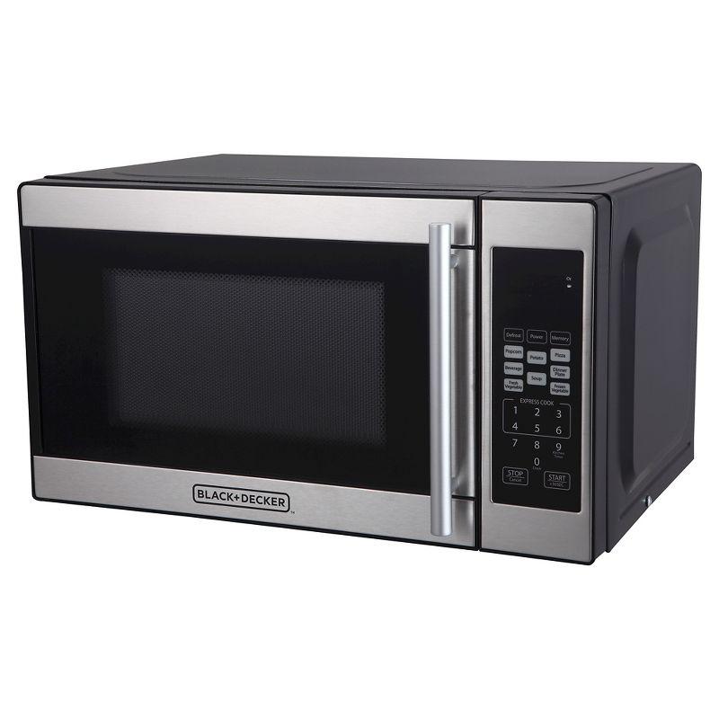 Black Stainless Steel 0.7 cu ft 700W Microwave Oven