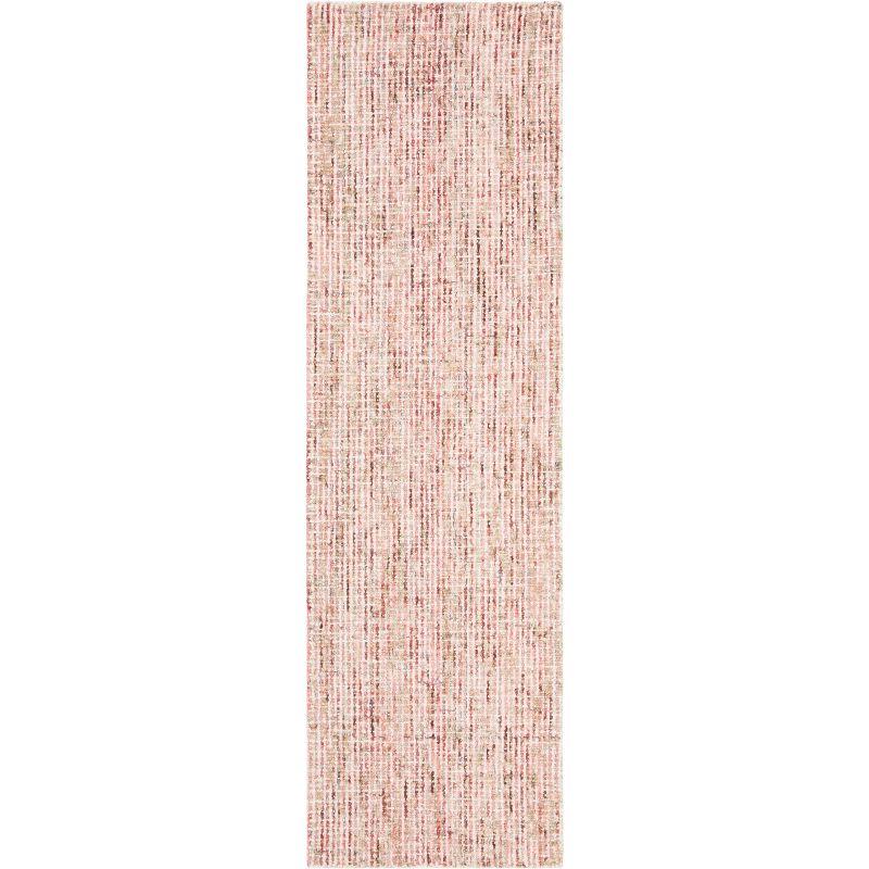 Abstract ABT468 Handmade Indoor Runner - Beige/Rust - 2'-3"x8' - Safavieh