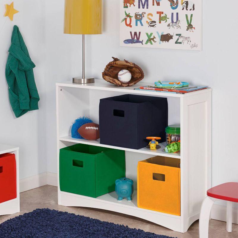 RiverRidge Kids Playroom Horizontal Toy Organizer Bookshelf with Open Storage Shelves