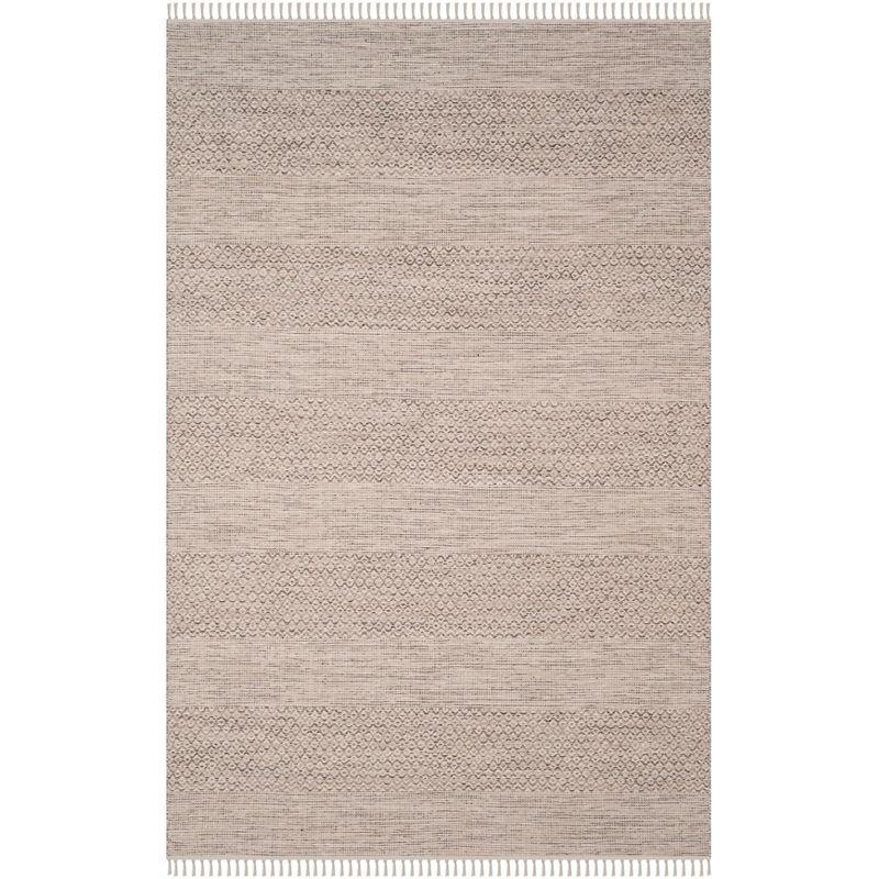 Montauk MTK330 Hand Woven Indoor Area Rug - Ivory/Steel Grey - 6'x9' - Safavieh