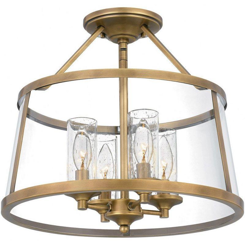 Barlow Transitional 4-Light Semi-Flush Drum Light in Polished Nickel