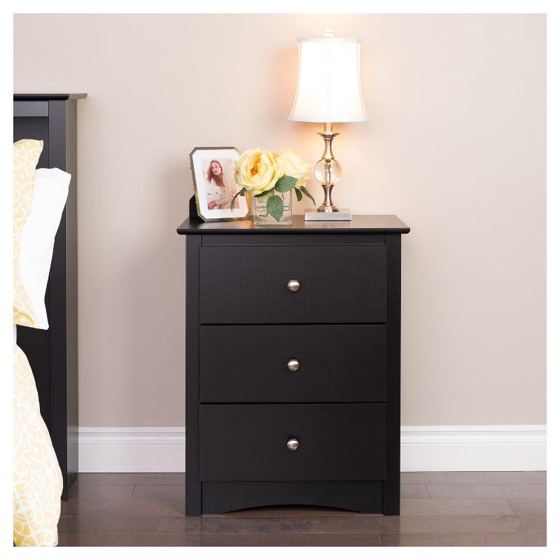 Salt Spring 3 Drawer Tall Nightstand Drifted - Prepac