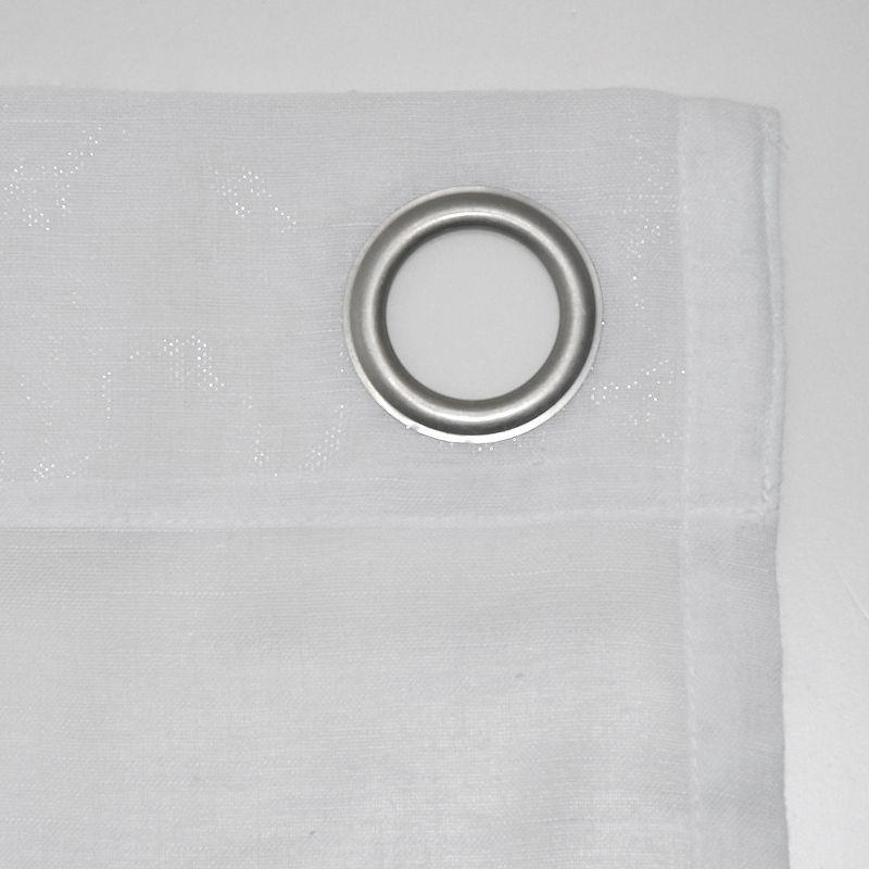 95"x52" Slub Textured Linen Blend Grommet Top Curtain White - Archaeo: Modern Light Filtering Panel