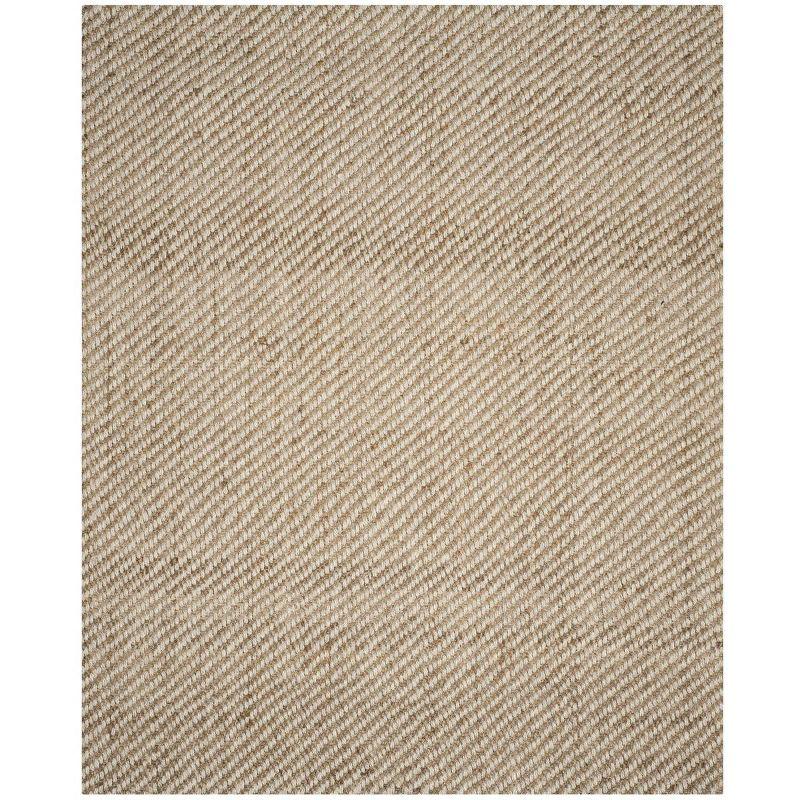 Hand-Knotted Gray Jute 8' x 10' Non-Slip Area Rug