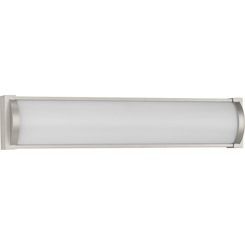 Barril 24" Brushed Nickel LED Linear Vanity Light with Acrylic Shade