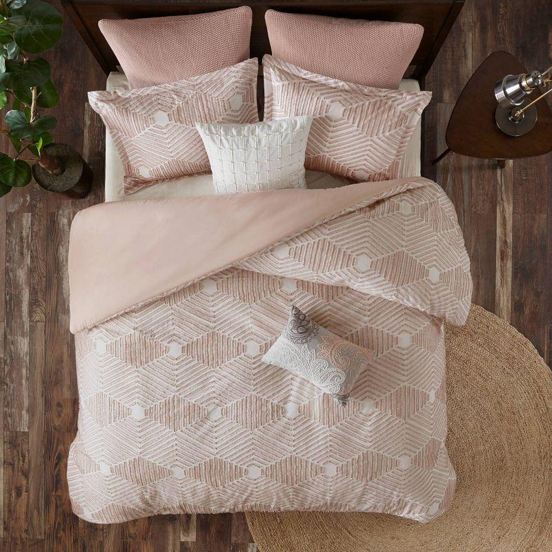 3pc Ellipse Cotton Jacquard Duvet Cover Set