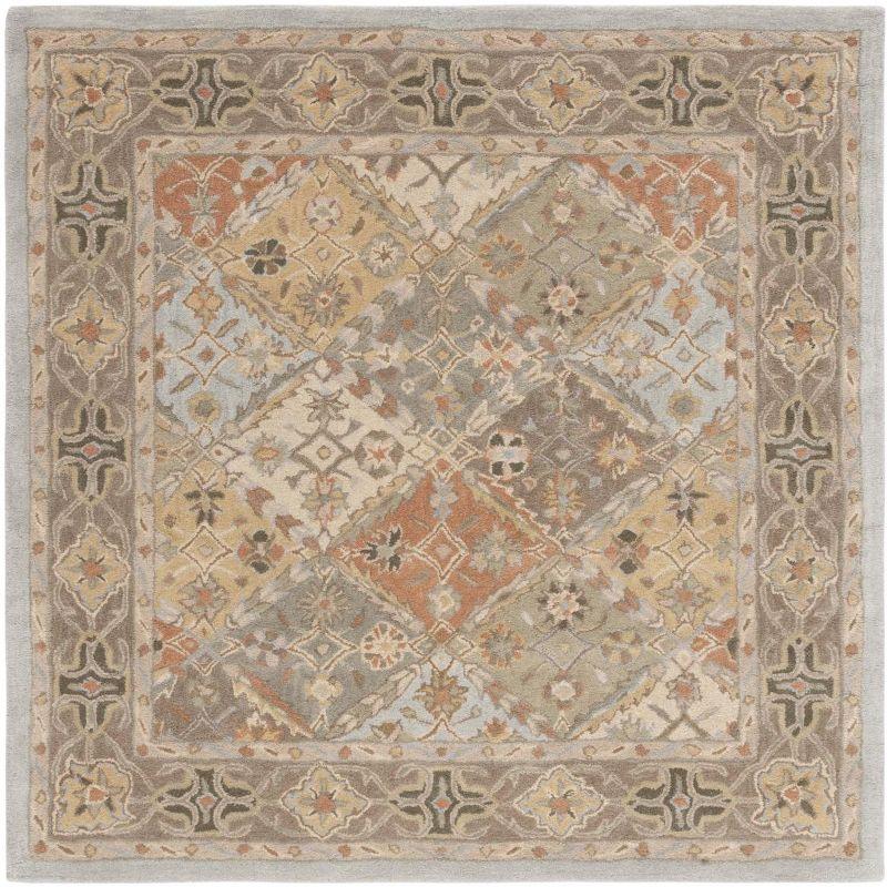 Heritage HG316 Handmade Area Rug - 6'x6' - Light Blue/Light Brown - Safavieh