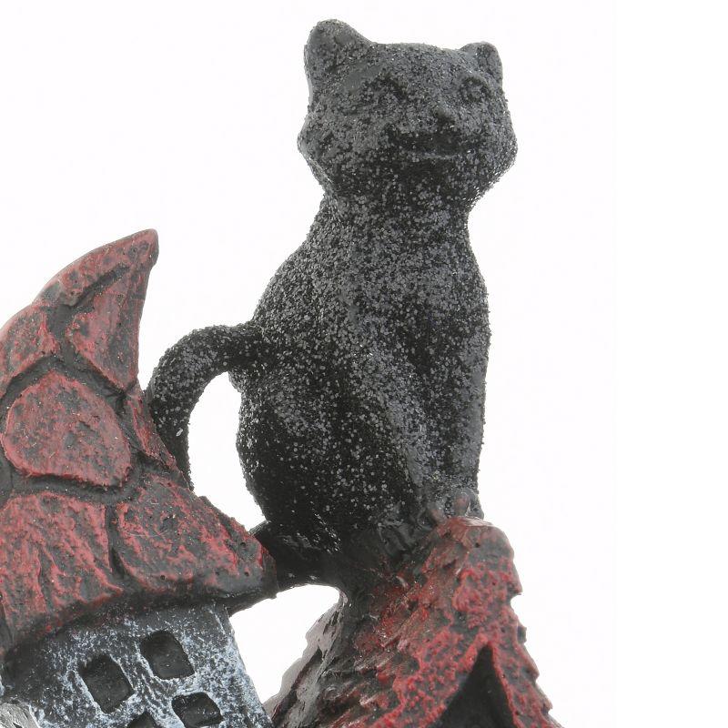 The Holiday Aisle® 7" Black Cats Halloween Haunted House with LED Light