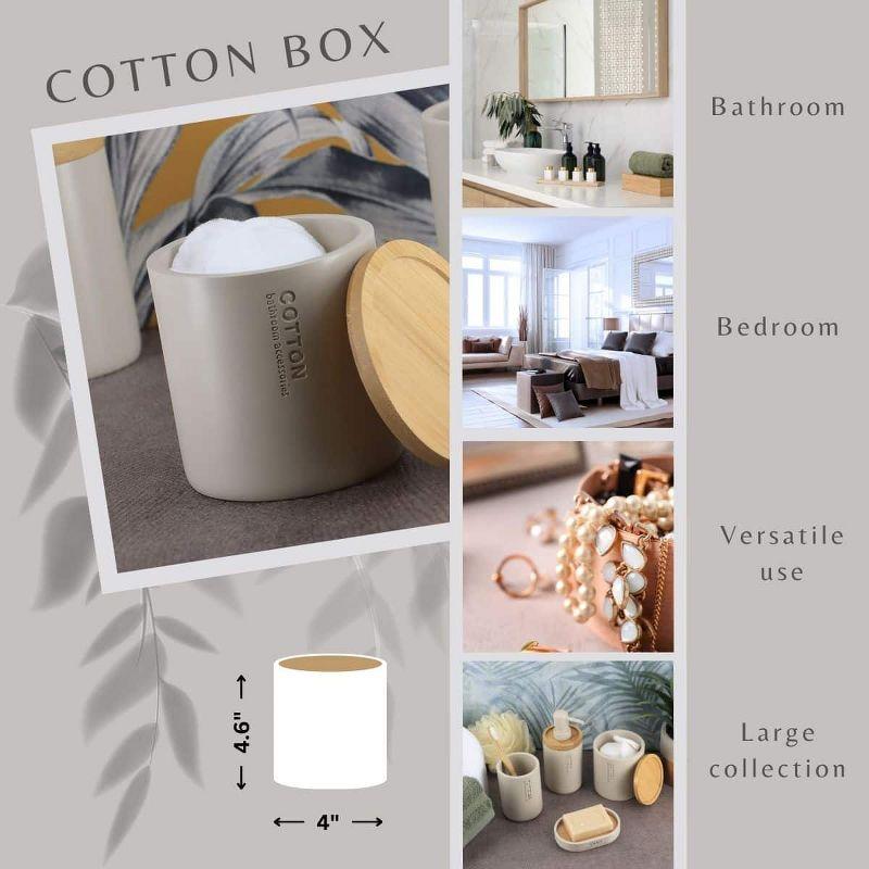 Willis Storage Container / Cotton Box Holder with Bamboo Top