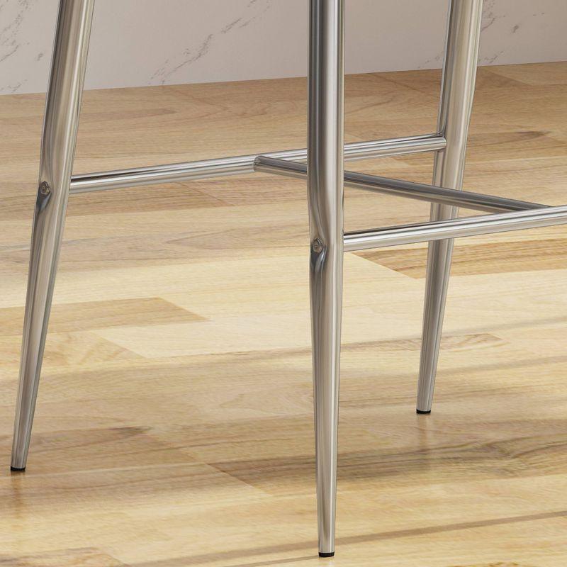 Ivy Bronx Modern&Simple Design Counter Stools Set of 2 – Upholstered Seats, Chrome-Finished Base for Kitchen Island or Breakfast Nook | Wayfair