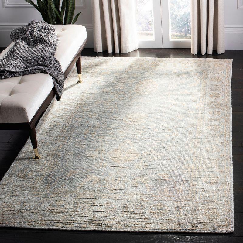 Maharaja MHJ415 Hand Knotted Indoor Area Rug - Light Blue/Ivory - 4'x6' - Safavieh.