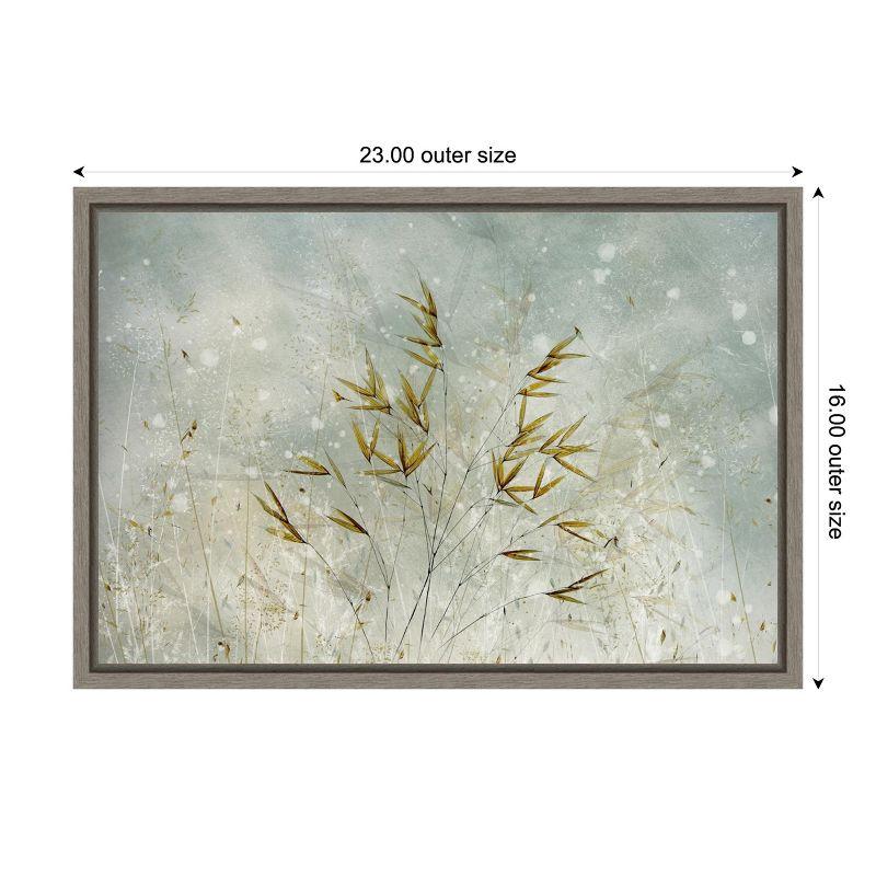 Amanti Art Wintertime Leaves by Nel Talen Canvas Wall Art Print Framed 23 x 16-in.