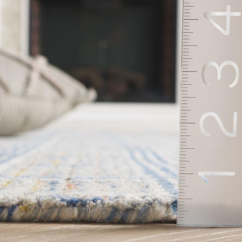Ebony Hand Tufted Wool Pile Plaid Rug