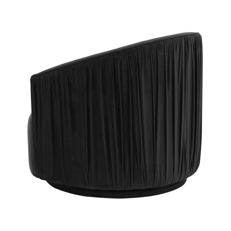 Velvet Swivel Barrel Chair