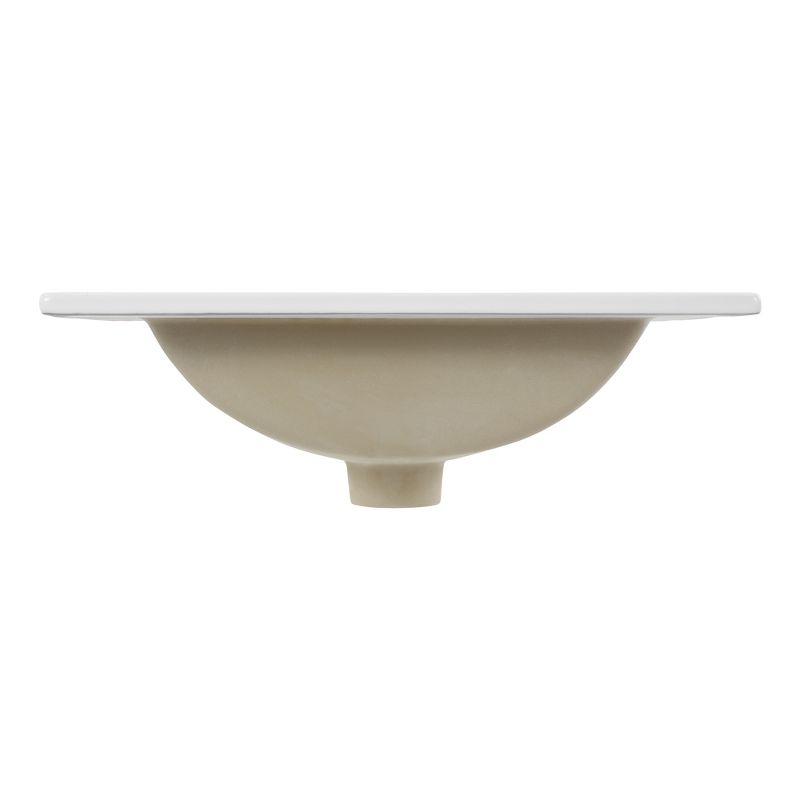 Ancillary 3-Hole 20" Classic Contemporary Rectangular Ceramic Single Sink Basin Vanity Top