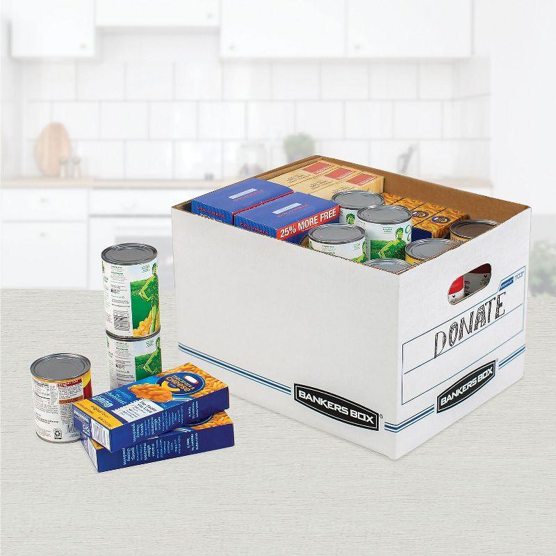 Bankers Box® Stor/File Box w/Lid & Handle, Ltr/Lgl, 12 x 15 x 10, WE/Blue, 12/Ctn