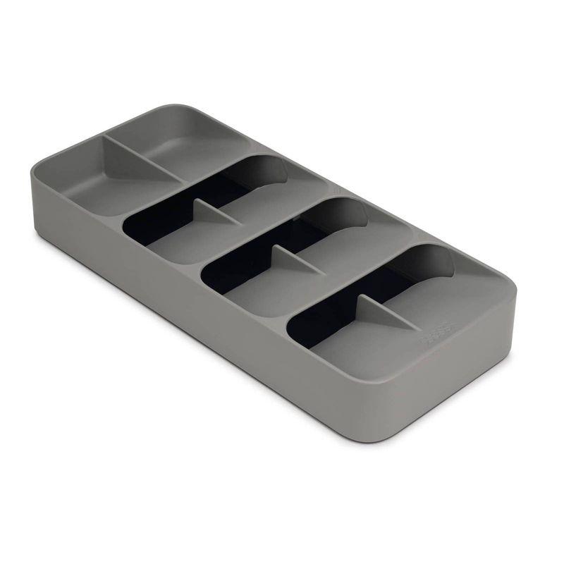 Joseph Joseph DrawerStore Large Compact Cutlery Organizer - Gray: Silverware Tray, In-Drawer Flatware Storage, Multiple Compartments