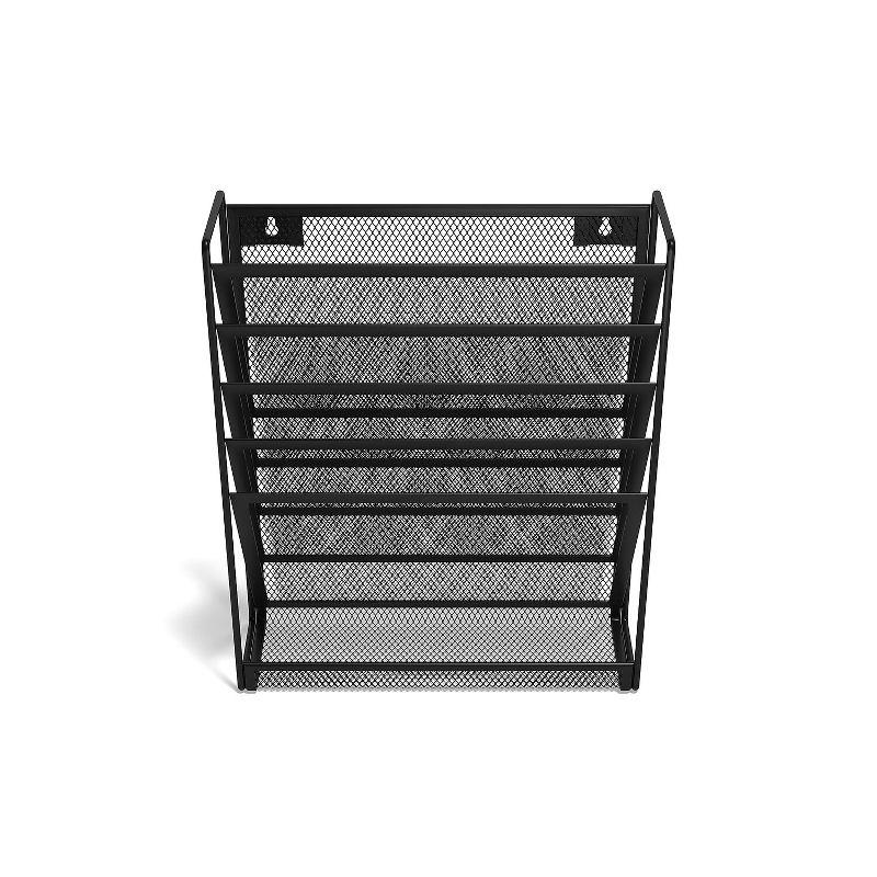 TRU RED 5-Pocket Mesh Letter Wall File Black (TR57582-CC)