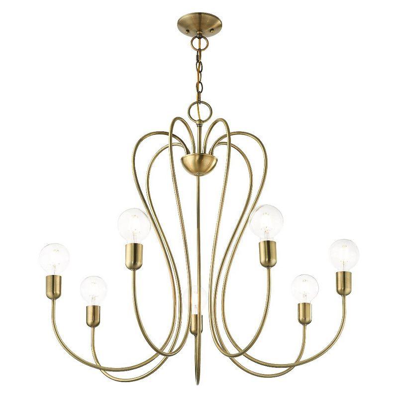 Livex Lighting Lucerne 7 - Light Chandelier in  Antique Brass