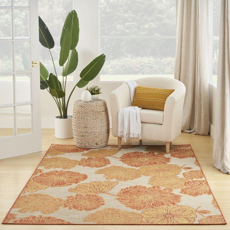 Nourison Garden Oasis Floral Flatweave Indoor Outdoor Rug