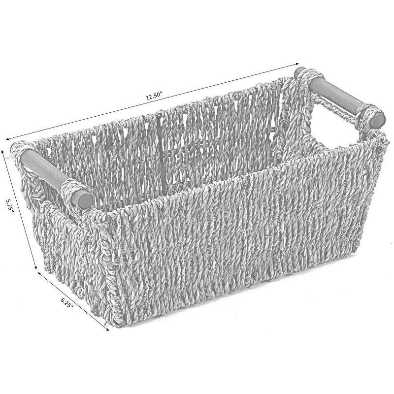 Vintiquewise Seagrass Counter-Top Basket Great for Folded Paper Towel