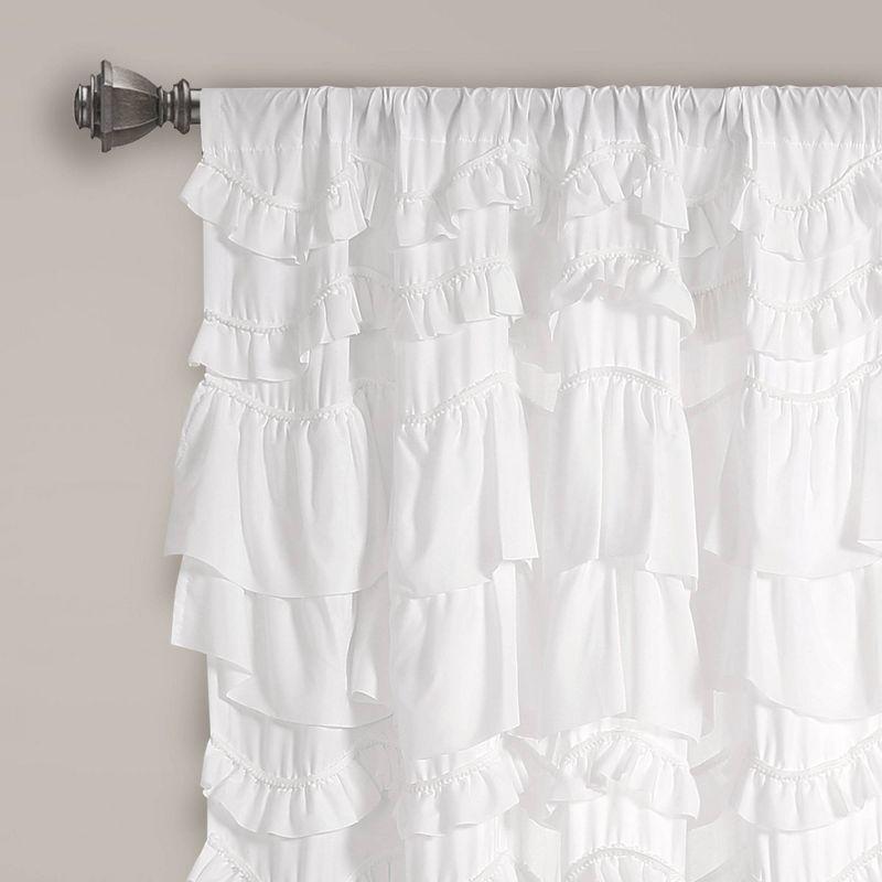 Lush Decor Kemmy Polyester Semi Sheer Curtain Single Panel