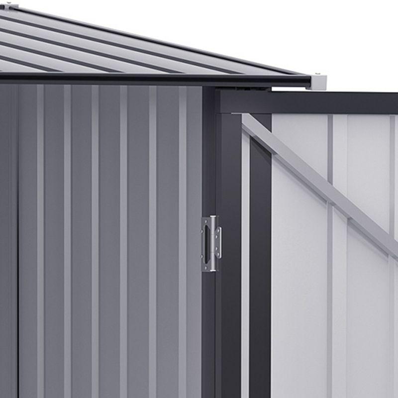 Outsunny Metal Garden Storage Shed Tool House with Sliding Door Spacious Layout & Durable Construction for Backyard, Patio, Lawn