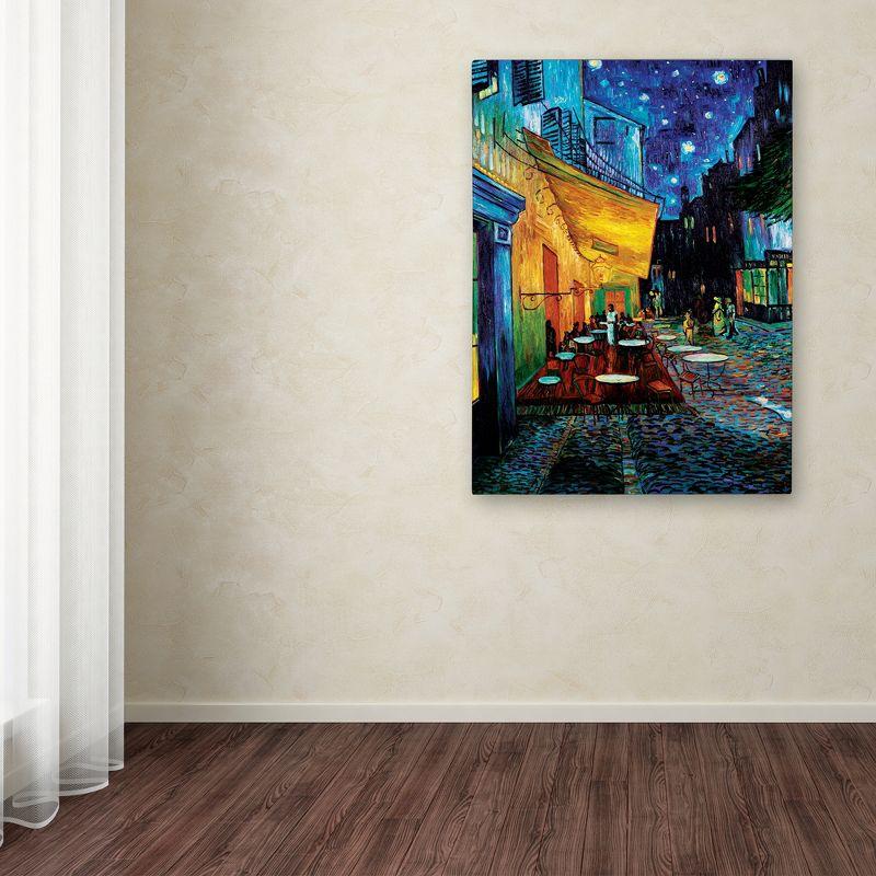 Trademark Fine Art - 14"x19" Vincent van Gogh, 'Cafe Terrace' Canvas Art