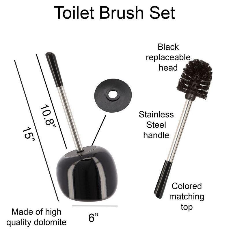 Evideco Evideco Pise Stone Toilet Brush And Holder