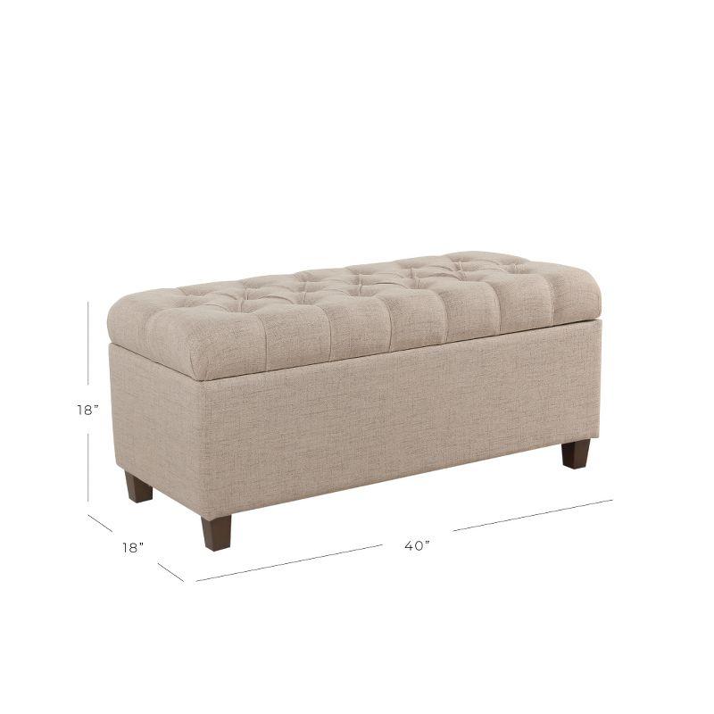 Ainsley Button Tufted Storage Bench - HomePop