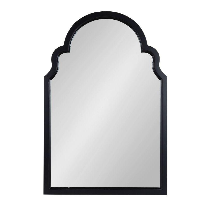24" x 36" Hogan Arch Wall Mirror Black - Kate & Laurel All Things Decor: Modern MDF Frame, No Assembly Required