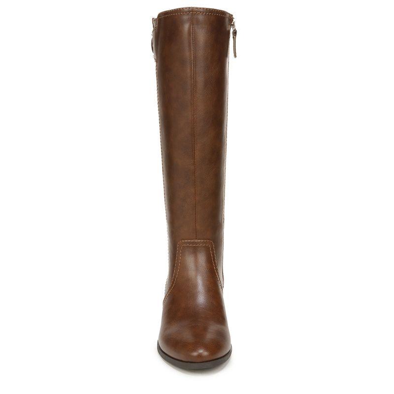 Whiskey Faux Leather Knee-High Zip-Up Boots